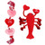 Valentine's Day Rope Pet Toy - Hearts