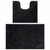 Addis Bath Mat & Pedestal Set - Black