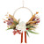 Autumn Hydrangea Hoop Wreath with Wood Beads