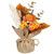 Harvest Foliage in Linen Wrap - Orange