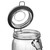 Ribbed Clip Top Glass Jar - Black