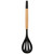 Black & Wood Slotted Spoon