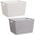 Linen Rectangular Storage Basket Large - Grey