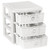 3 Drawer Chevron Organiser - White