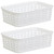 Mini Chevron Baskets 2pk - White