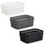 Mini Chevron Baskets 2pk - White