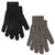 Ladies Chenille Gloves 2pk - Dark