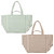 Striped XL Beach Bag - Sage