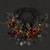 Gothic Pre-Lit Half Wreath 55cm