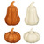 Glazed Ceramic Pumpkin Ornament - Cream Pumpkin