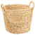 Water Hyacinth Woven Basket with Circular Handles