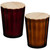 Large Ribbed Glass Scented Candle - Coconut & White Wood