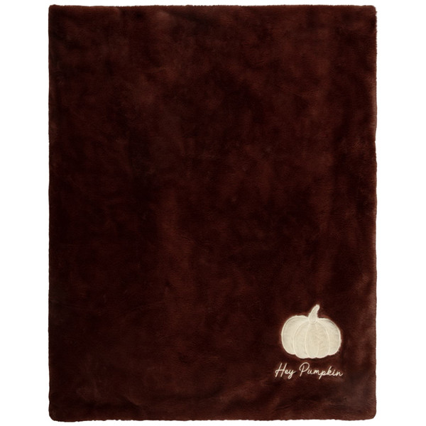 Hey Pumpkin Faux Fur Throw
