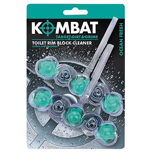 Kombat Toilet Rim Block Cleaner 2pk - Ocean Fresh