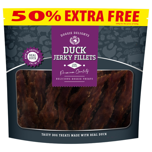 Doggie Treats Duck Jerky Fillets 500g