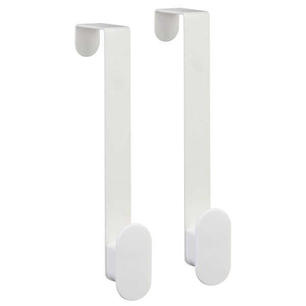 Oval Over Door Hooks 2pk - White