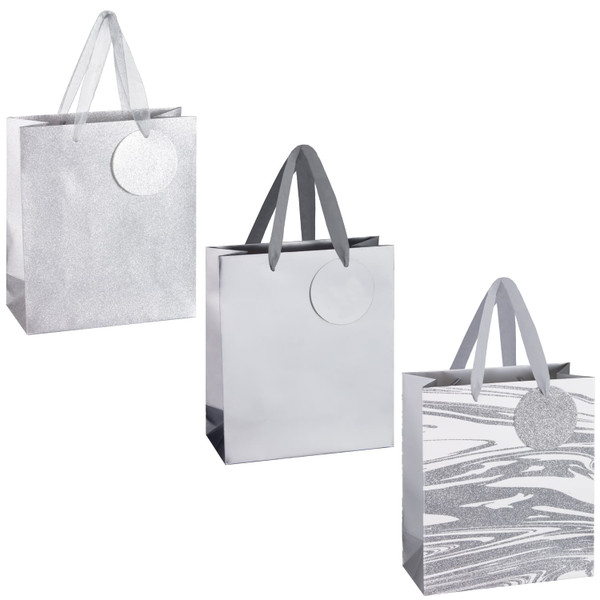 Luxury Gift Bag 3pk - Silver