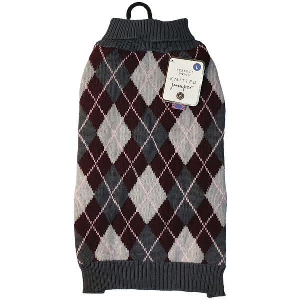 Perfect Paws Dog Jumper Large - Burgundy