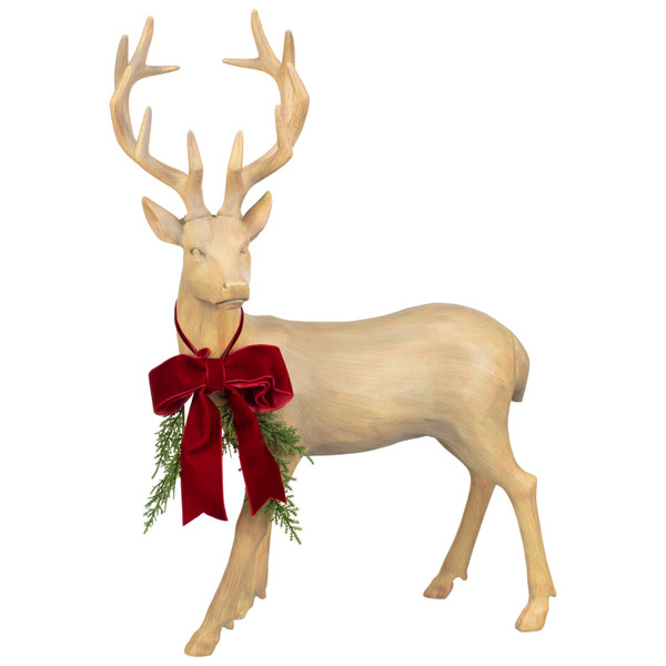 Statement Stag with Tartan Bow Ornament