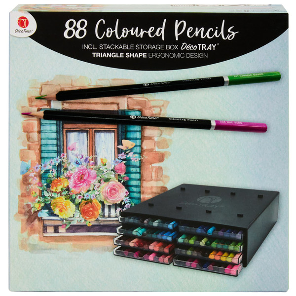 Deco Time Coloured Pencils 88pk