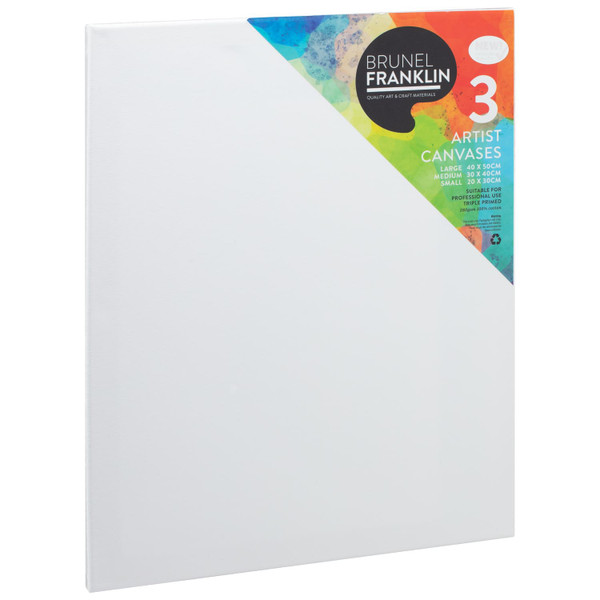 Brunel Franklin Art Canvases 3pk