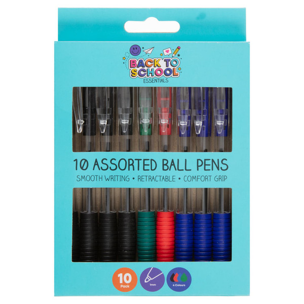 Ball Point Pens 10pk - Assorted