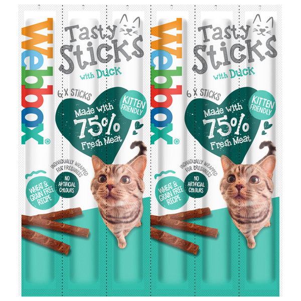 Webbox Cats Delight Tasty Sticks 6pk - Duck