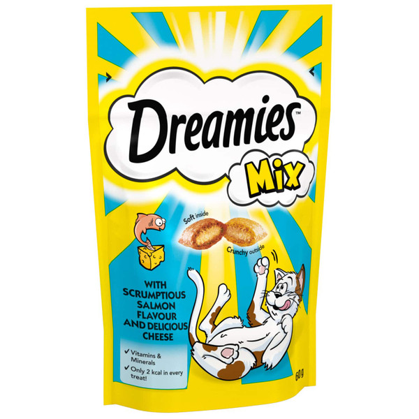 Dreamies Cat Treats 60g - Salmon & Cheese