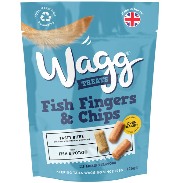 Wagg Fish Fingers & Chips Tasty Bites 125g - Fish & Potato