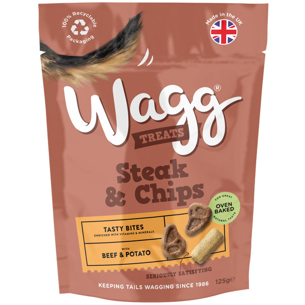 Wagg Treats Tasty Bites 125g - Steak & Chips