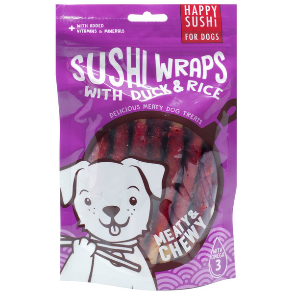 Happy Sushi For Dogs - Sushi Wraps with Duck & Rice