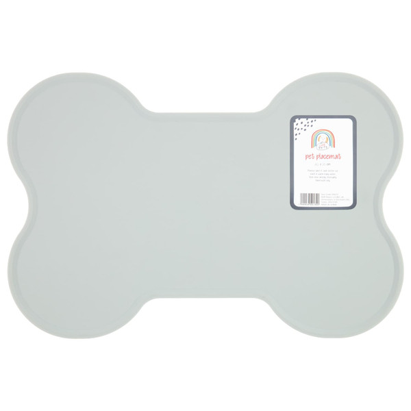 Puppy Bone Placemat - Grey