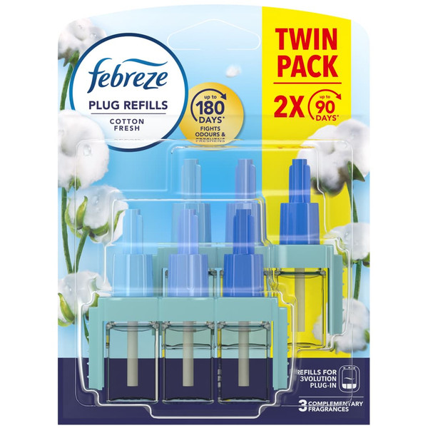 Febreze 3Volution Plug Refills 2pk - Cotton Fresh