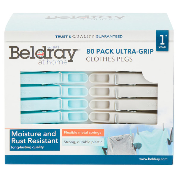 Beldray Ultra-Grip Clothes Pegs 80pk