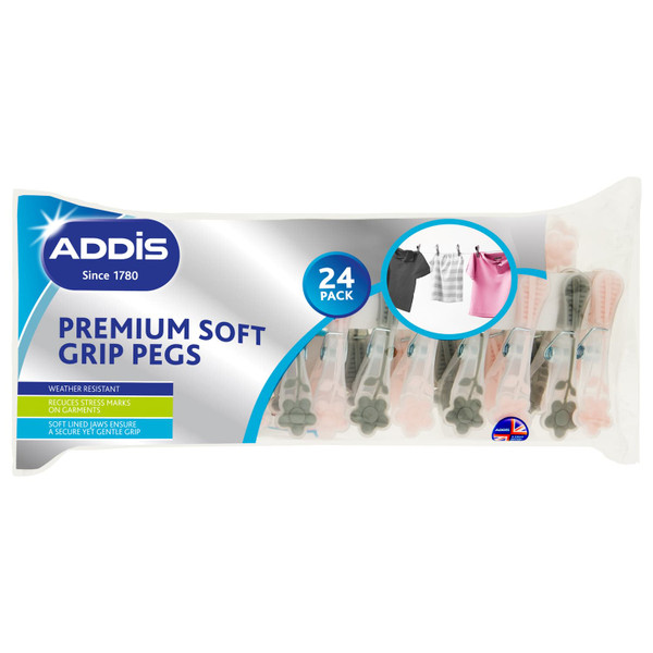 Addis Premium Grip Pegs 24pk