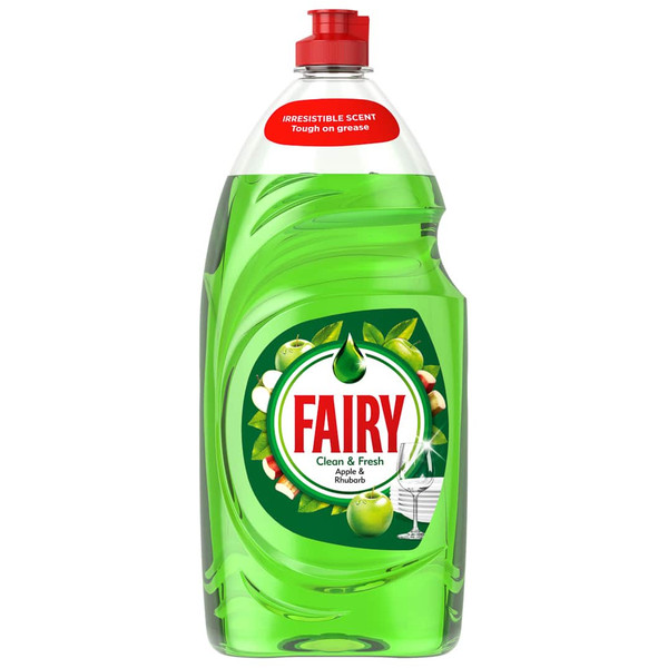 Fairy Clean & Fresh Washing Up Liquid 1015ml - Apple & Rhubarb