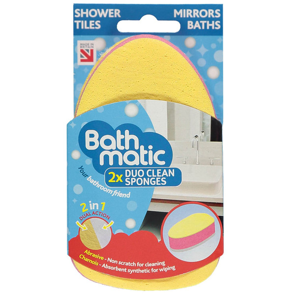 Bathmatic Duo Clean Sponges 2pk