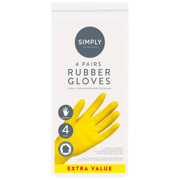 Rubber Gloves 4pk
