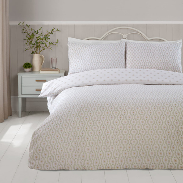 Country Rustic Daisy Wave Duvet Set - Double