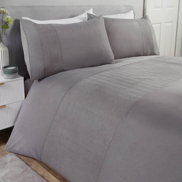 Pinsonic Double Duvet Set - Grey