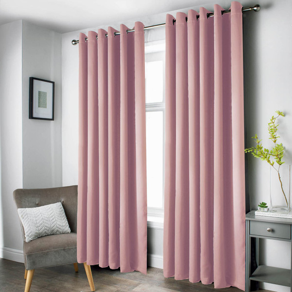 Cambridge Blackout Panel Curtain 54 x 86" - Blush