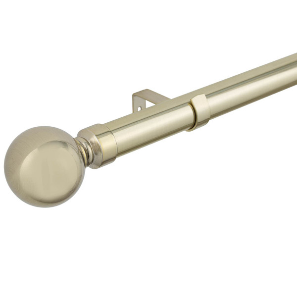 Shiny Gold Orb Curtain Pole 120 - 220cm