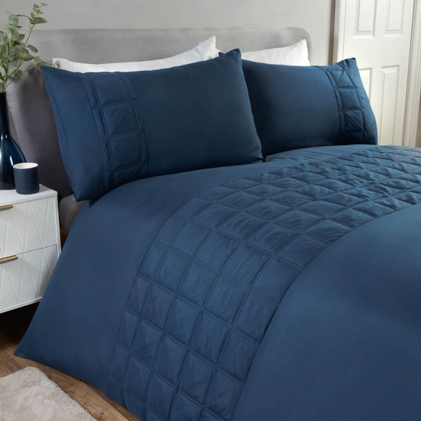 Pinsonic King Duvet Set - Navy