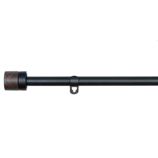 Black Pole with Wooden Finial 122-213cm