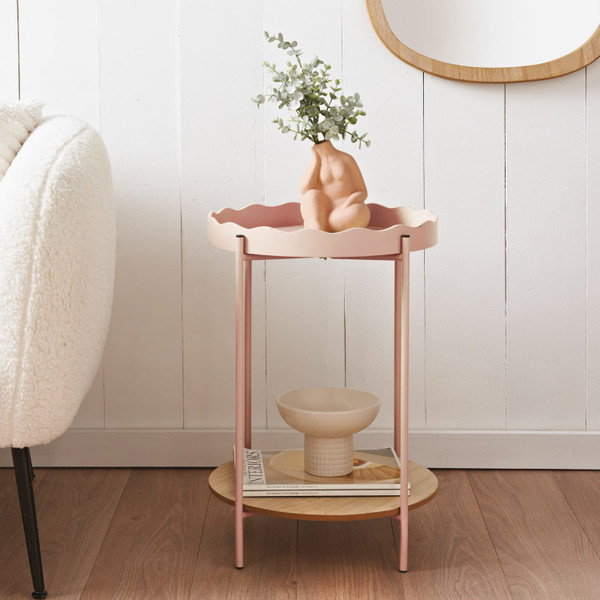 Home Collection 2 Tier Side Table - Blush