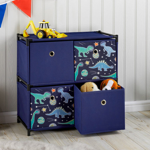 Kids Home 4 Cube Storage - Dino
