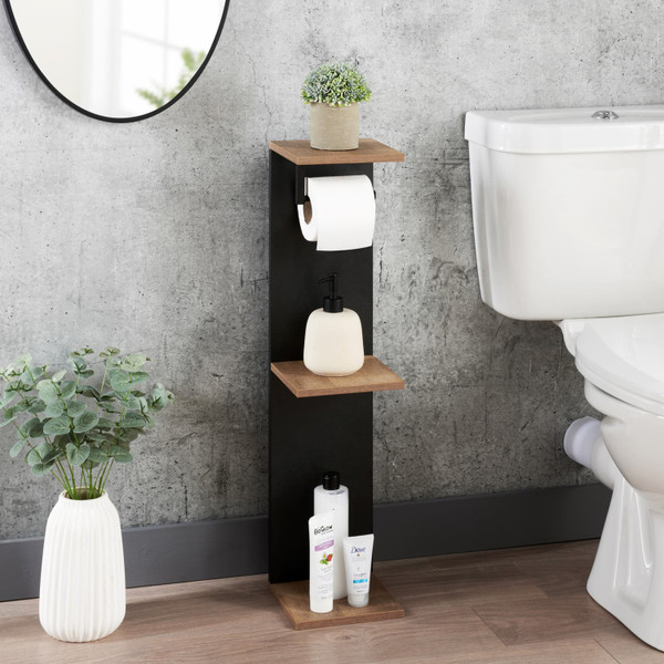 Coberg Narrow Bathroom Shelf - Dark Oak