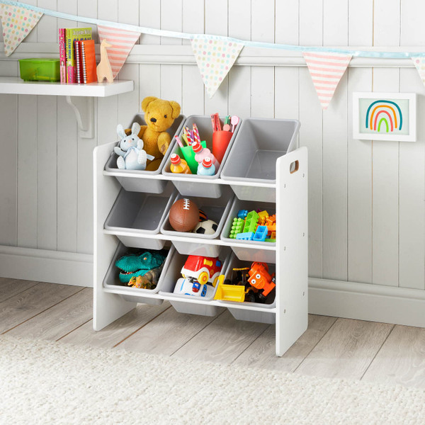 Children's 9 Bin Plastic Storage Unit