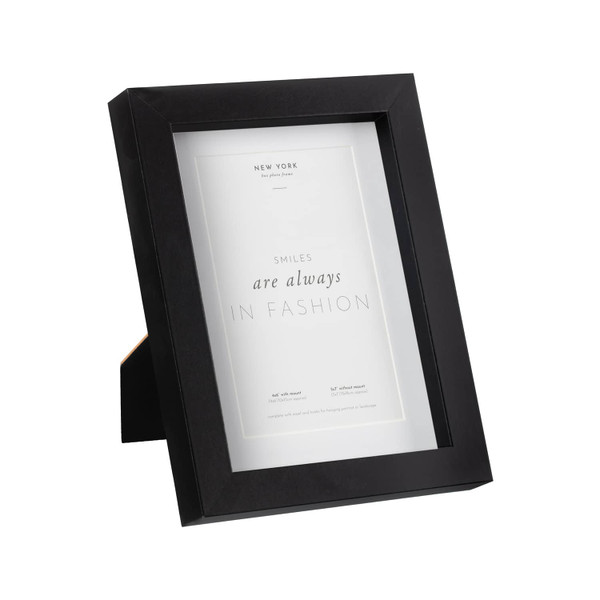 New York Box Photo Frame - 4 x 6" - Black