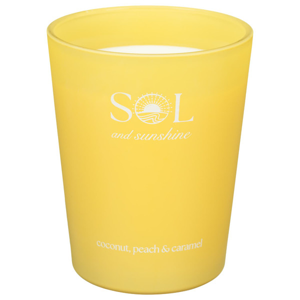 Sol Large Tin Scented Candle - Coconut, Peach & Caramel
